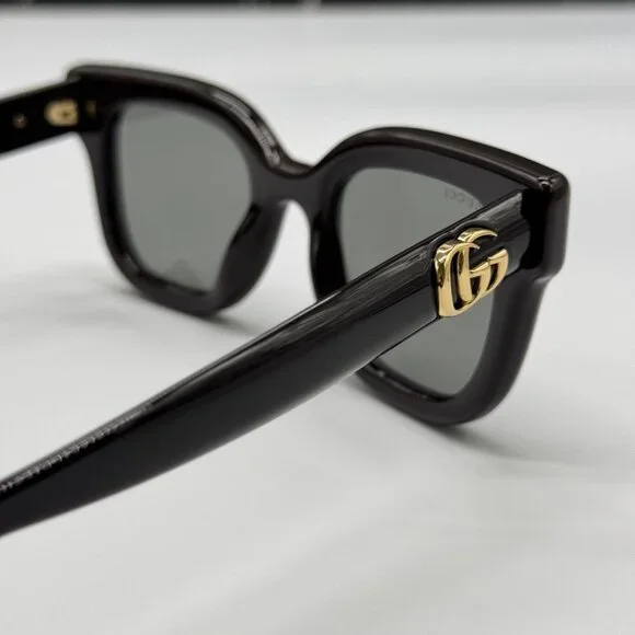 NEW GG1828S 004 GUCCI SHINY SOLID BROWN WOMEN GUCCI SUNGLASSES